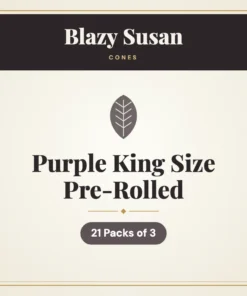 Blazy Susan Purple King Size Pre-Rolled Cones – 21 Packs of 3