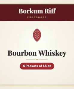 Borkum Riff Bourbon Whiskey Pipe Tobacco – 5 Pockets of 1.5 oz