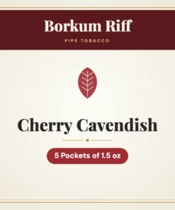 Borkum Riff Cherry Cavendish Pipe Tobacco – 5 Pockets of 1.5 oz