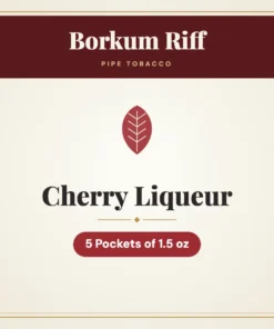 Borkum Riff Cherry Liqueur Pipe Tobacco – 5 Pockets of 1.5 oz
