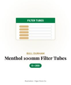Bull Durham Menthol 100mm Filter Tubes – 5x200