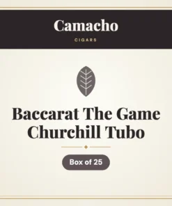 Camacho Baccarat The Game Churchill Tubo Cigars – Box of 25