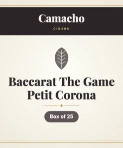 Camacho Baccarat The Game Petit Corona Cigars – Box of 25