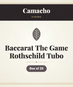 Camacho Baccarat The Game Rothschild Tubo Cigars – Box of 25