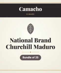 Camacho National Brand Churchill Maduro Cigars – Bundle of 25