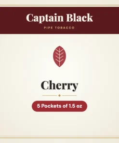 Captain Black Cherry Pipe Tobacco – 5 Pockets of 1.5 oz