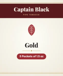 Captain Black Gold Pipe Tobacco – 5 Pockets of 1.5 oz