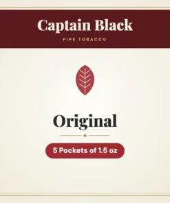 Captain Black Original Pipe Tobacco – 5 Pockets of 1.5 oz