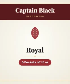 Captain Black Royal Pipe Tobacco – 5 Pockets of 1.5 oz