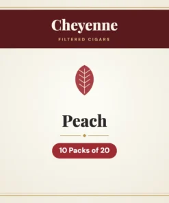 Cheyenne Peach Filtered Cigars – 10 Packs of 20