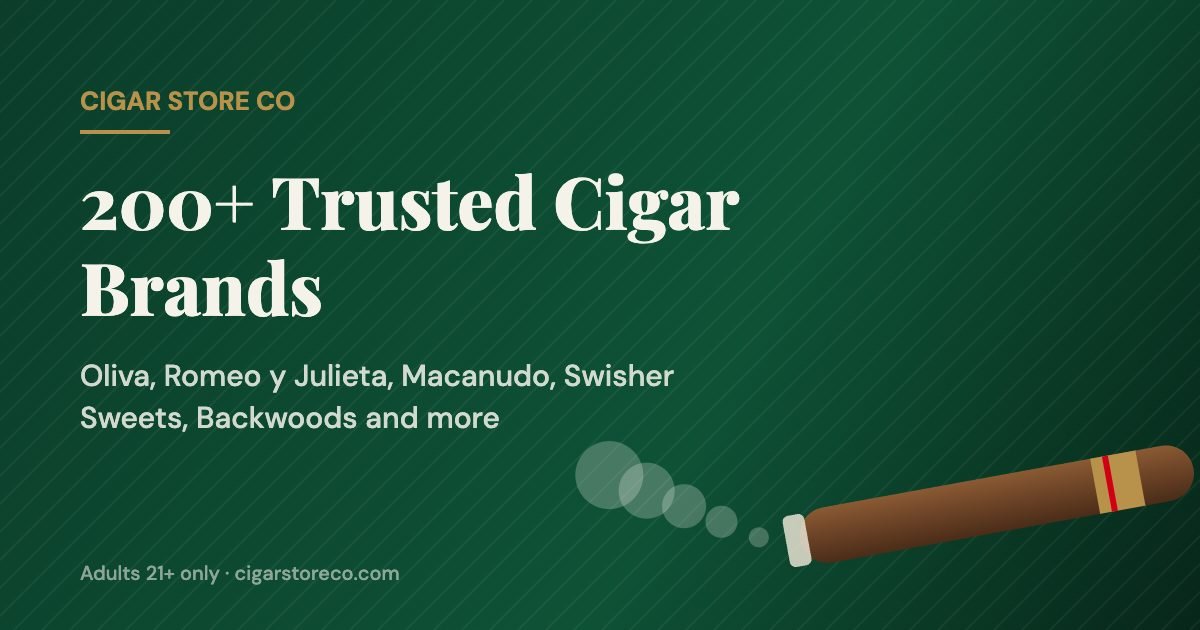 Online cigar store with 200+ trusted brands