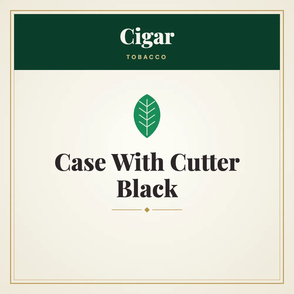 Cigar Case With Cutter Black 1 Cigar Case With Cutter Black