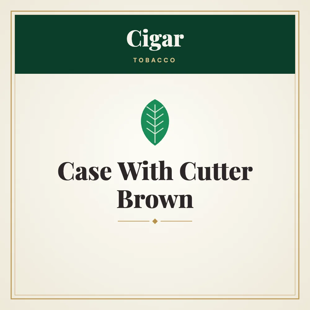 Cigar Case With Cutter Brown 1 Cigar Case With Cutter Brown