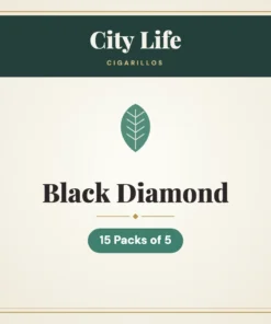 City Life Black Diamond Cigarillos – 15 Packs of 5