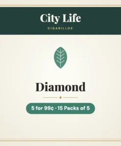 City Life Diamond Cigarillos 5 for 99¢ – 15 Packs of 5