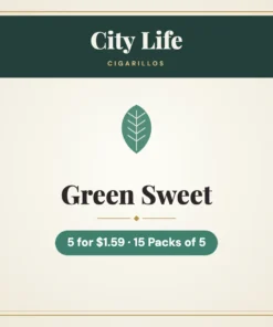 City Life Green Sweet Cigarillos 5 for $1.59 – 15 Packs of 5