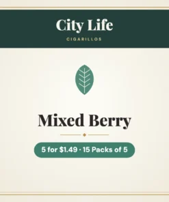 City Life Mixed Berry Cigarillos 5 for $1.49 – 15 Packs of 5