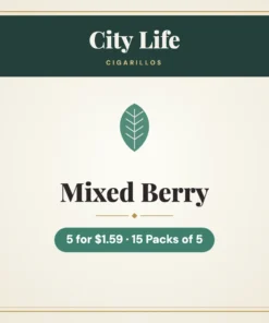 City Life Mixed Berry Cigarillos 5 for $1.59 – 15 Packs of 5