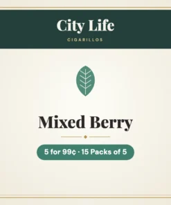 City Life Mixed Berry Cigarillos 5 for 99¢ – 15 Packs of 5