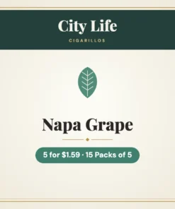 City Life Napa Grape Cigarillos 5 for $1.59 – 15 Packs of 5