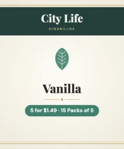 City Life Vanilla Cigarillos 5 for $1.49 – 15 Packs of 5