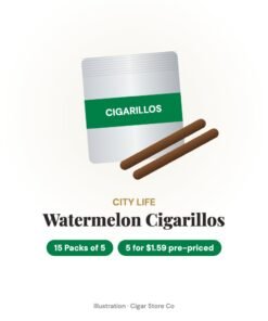 City Life Watermelon Cigarillos 5 for $1.59 – 15 Packs of 5