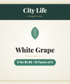 City Life White Grape Cigarillos 5 for $1.49 – 15 Packs of 5
