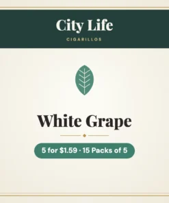 City Life White Grape Cigarillos 5 for $1.59 – 15 Packs of 5