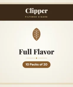 Clipper Full Flavor Filtered Cigars – 10 Packs of 20