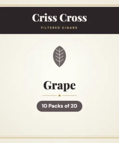 Criss Cross Grape Filtered Cigars – 10 Packs of 20
