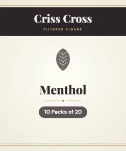 Criss Cross Menthol Filtered Cigars – 10 Packs of 20