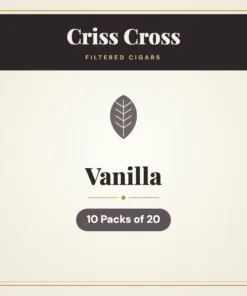 Criss Cross Vanilla Filtered Cigars – 10 Packs of 20
