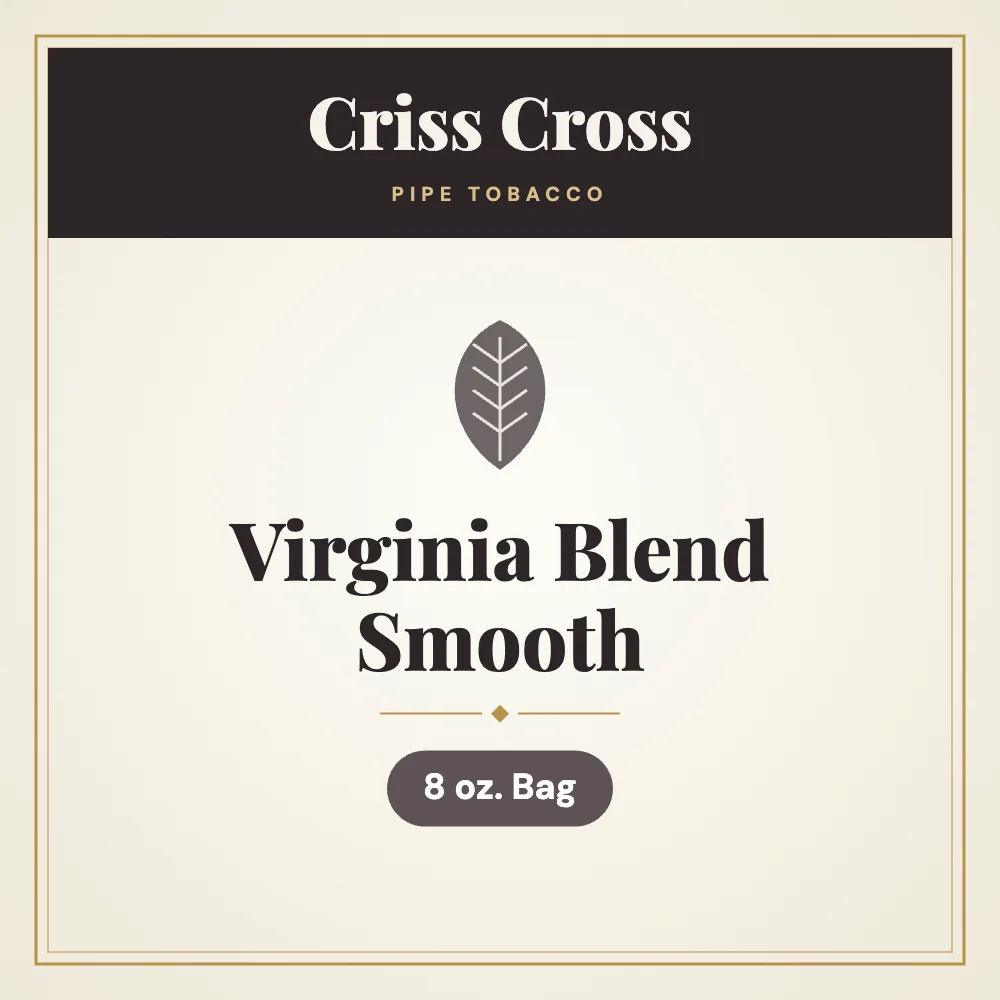 Criss Cross Virginia Blend Smooth Pipe Tobacco 8 oz. Bag 1 Criss Cross Virginia Blend Smooth Pipe Tobacco 8 oz. Bag