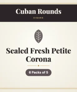 Cuban Rounds Sealed Fresh Petite Corona Cigars – 6 Packs of 5