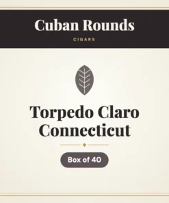 Cuban Rounds Torpedo Claro Connecticut Cigars – Box of 40