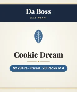 Da Boss Cookie Dream Leaf Wraps $2.79 Pre-Priced – 20 Packs of 4