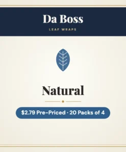 Da Boss Natural Leaf Wraps $2.79 Pre-Priced – 20 Packs of 4