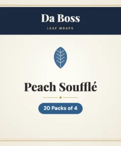 Da Boss Peach Soufflé Leaf Wraps – 20 Packs of 4