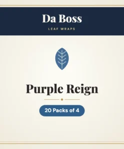 Da Boss Purple Reign Leaf Wraps – 20 Packs of 4