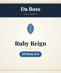 Da Boss Ruby Reign Leaf Wraps – 20 Packs of 4