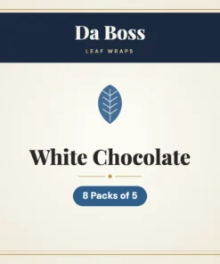 Da Boss White Chocolate Leaf Wraps – 8 Packs of 5