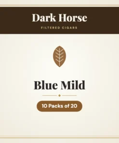 Dark Horse Blue Mild Filtered Cigars – 10 Packs of 20