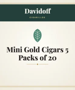 Davidoff Mini Cigarillos Gold Cigars 5 Packs of 20