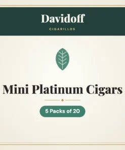 Davidoff Mini Cigarillos Platinum Cigars – 5 Packs of 20