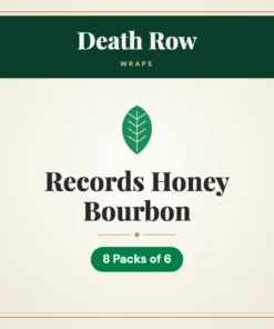 Death Row Records Honey Bourbon Wraps – 8 Packs of 6