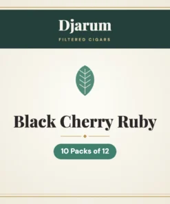 Djarum Black Cherry Ruby Filtered Cigars – 10 Packs of 12
