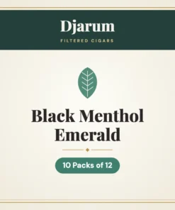 Djarum Black Menthol Emerald Filtered Cigars – 10 Packs of 12