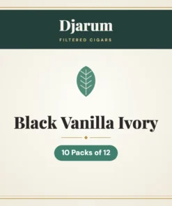 Djarum Black Vanilla Ivory Filtered Cigars – 10 Packs of 12