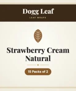 Dogg Leaf Strawberry Cream Natural Leaf Wraps – 15 Packs of 2