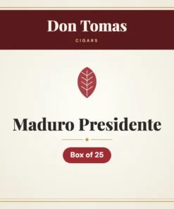 Don Tomas Maduro Presidente Cigars – Box of 25